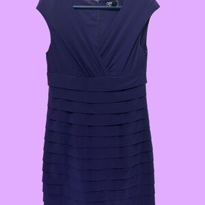 American Living Deep Purple Layered Mini Dress